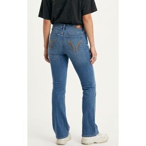 Hollister Low Rise Bootcut Jeans Medium Wash Blue Denim Y2K W29 L32
